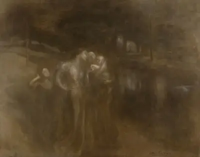 Unga mödrar av Eugène Carriere