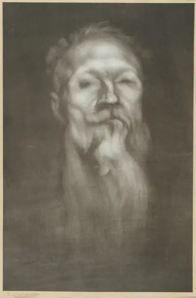 Porträtt av Auguste Rodin av Eugène Carriere
