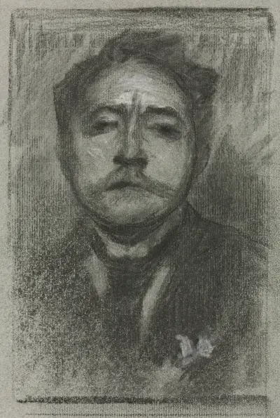 Porträtt av Jean Ajalbert av Eugène Carriere