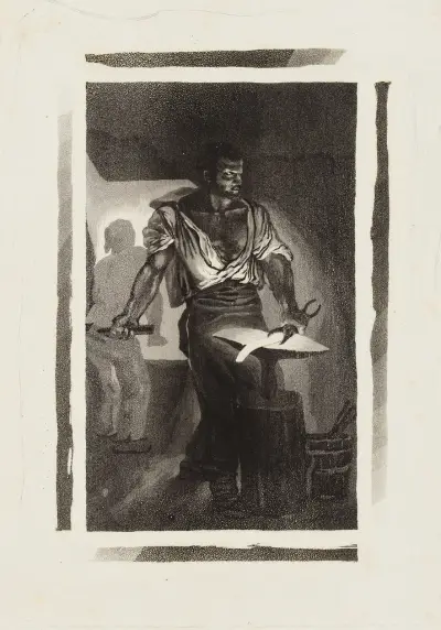 A Blacksmith av Eugène Delacroix