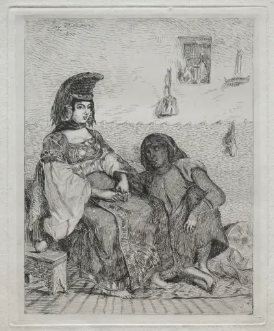 A Jewish Woman of Algiers av Eugène Delacroix