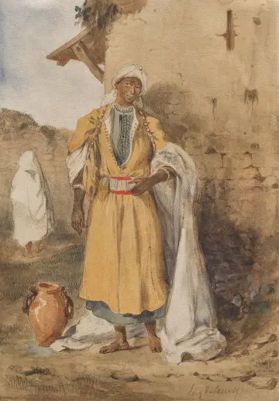 A Young Black Woman Fetching Water av Eugène Delacroix