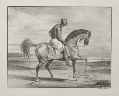 African on Horseback av Eugène Delacroix