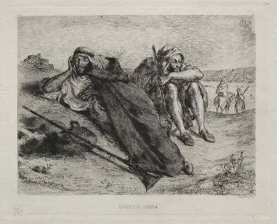 Arabes d’Oran av Eugène Delacroix