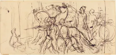 Charioteers – nr 2 av Eugène Delacroix