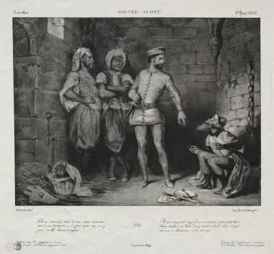 Fronte-Boeuf and the Jew av Eugène Delacroix