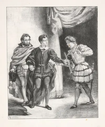Hamlet i Guildenstern (akt III, scena ii), Eugène Delacroix