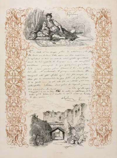 Jewess of Algiers and a Street in Algiers av Eugène Delacroix