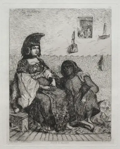 Jewish Woman of Algiers av Eugène Delacroix