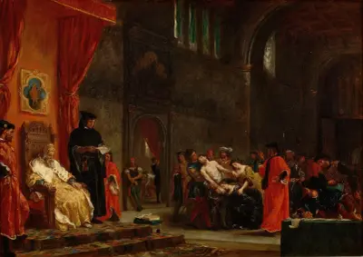 Les Deux Foscari av Eugène Delacroix