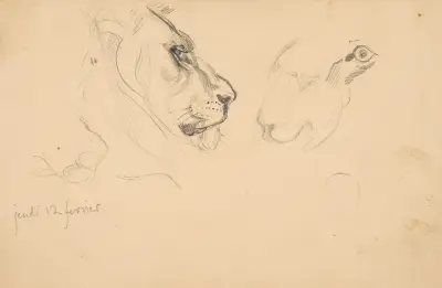 Sketchbook with views of Tours, France and its environs av Eugène Delacroix