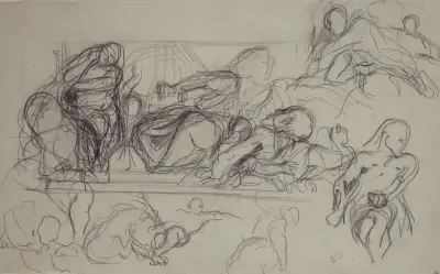 Studie pro dekorativní malbu v Palais Bourbon, Eugène Delacroix