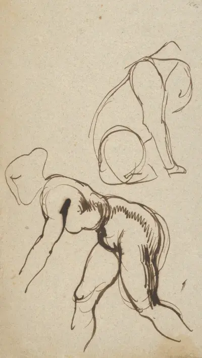 Studie lva a ženského aktu, Eugène Delacroix