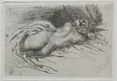 Study of a Woman Seen from the Back, 1833 – nr 1 av Eugène Delacroix