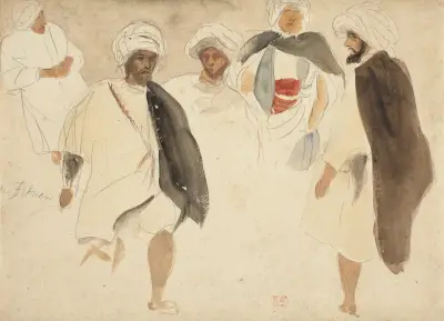 Study of Arabs av Eugène Delacroix