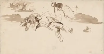 Study of Bodies ‘Liberty Leading the People’ av Eugène Delacroix