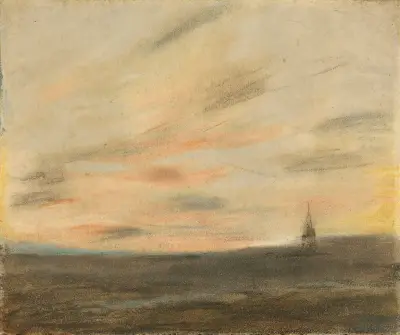 Study Of The Frépillon Sky av Eugène Delacroix