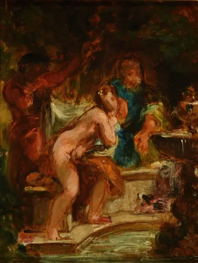 Suzanne et les vieillards av Eugène Delacroix