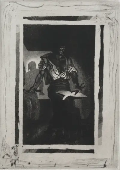 The Blacksmith, 1833 – nr 2 av Eugène Delacroix