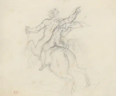 The Education of Achilles, 1844 – nr 2 av Eugène Delacroix