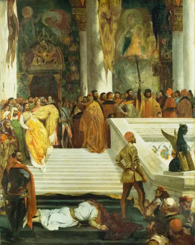 The Execution of the Doge Marino Faliero av Eugène Delacroix