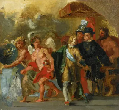 The Stage Of Archduchess Isabella (After Rubens) av Eugène Delacroix
