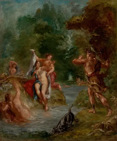 The Summer – Diana surprised by Actaeon av Eugène Delacroix