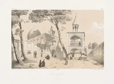 Église de Djoulfa Ispahan av Eugène Flandin