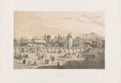 Meïdân-i-Châh place royale a Téhéran av Eugène Flandin
