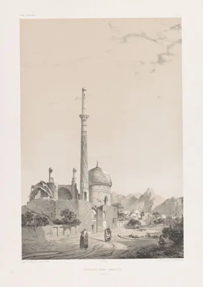 Mosquée Baba-Souctah Ispahan av Eugène Flandin