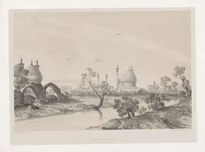 Mosquée du Châh (Ispahan) av Eugène Flandin