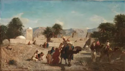 Le depart des guerriers av Eugène Fromentin
