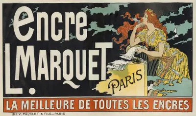 Encre L. Marquet, Paris. La meilleure de toutes les encres av Eugène Grasset