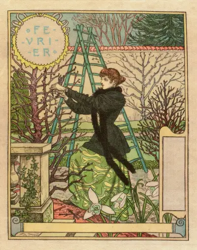 Februari av Eugène Grasset