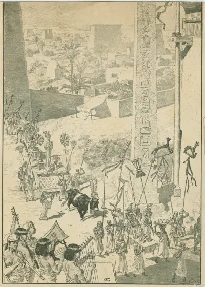 Le boeuf gras dans l’antiquité; Le boeuf av Eugène Grasset