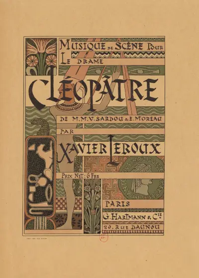 Bühnenmusik zum Drama Kleopatra von V. Sardou und E. Moreau, von Xavier Leroux von Eugène Grasset