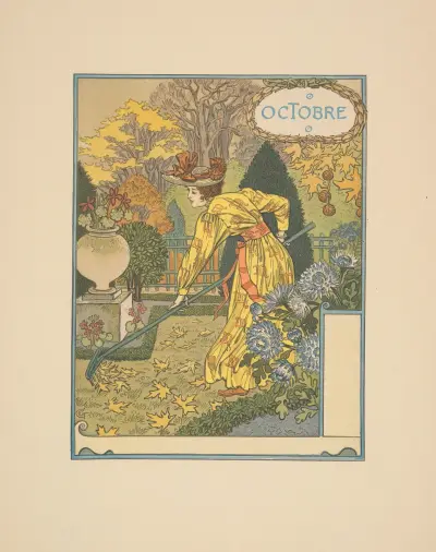 Oktober av Eugène Grasset