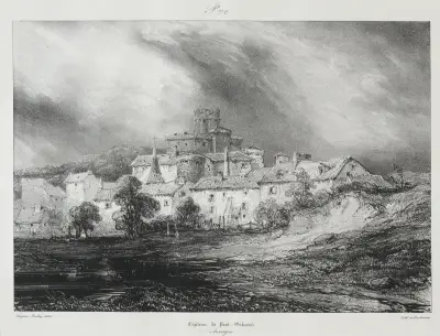 Château de Pont-Gibaud av Eugène Isabey
