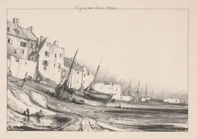 Coastal landscape av Eugène Isabey