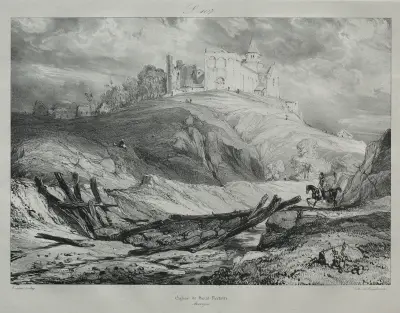 Église de St. Nectaire av Eugène Isabey