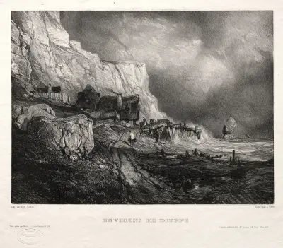 Omnejder vid Dieppe av Eugène Isabey