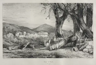 Gorge of Royat av Eugène Isabey