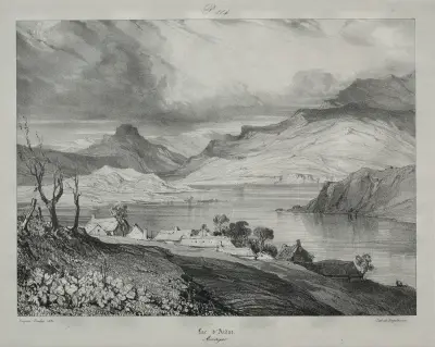 Lac d’Aidat, Auvergne av Eugène Isabey