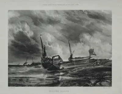 Marée basse, 1831 av Eugène Isabey