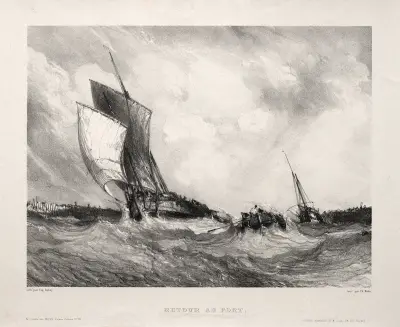 Retour au port av Eugène Isabey
