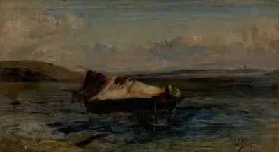 Small Boat av Eugène Isabey
