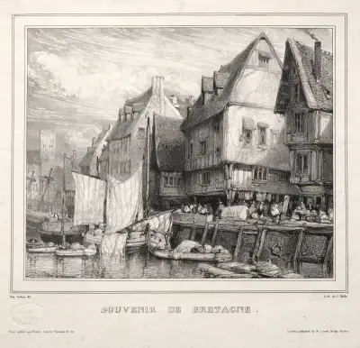 Souvenir från Bretagne av Eugène Isabey