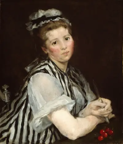 Girl with Cherries av Eva Gonzalès