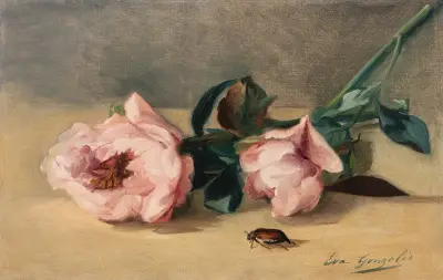 Les pivoines et le hanneton av Eva Gonzalès