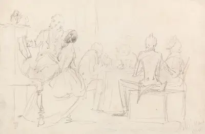 An Evening Party av Sir John Everett Millais